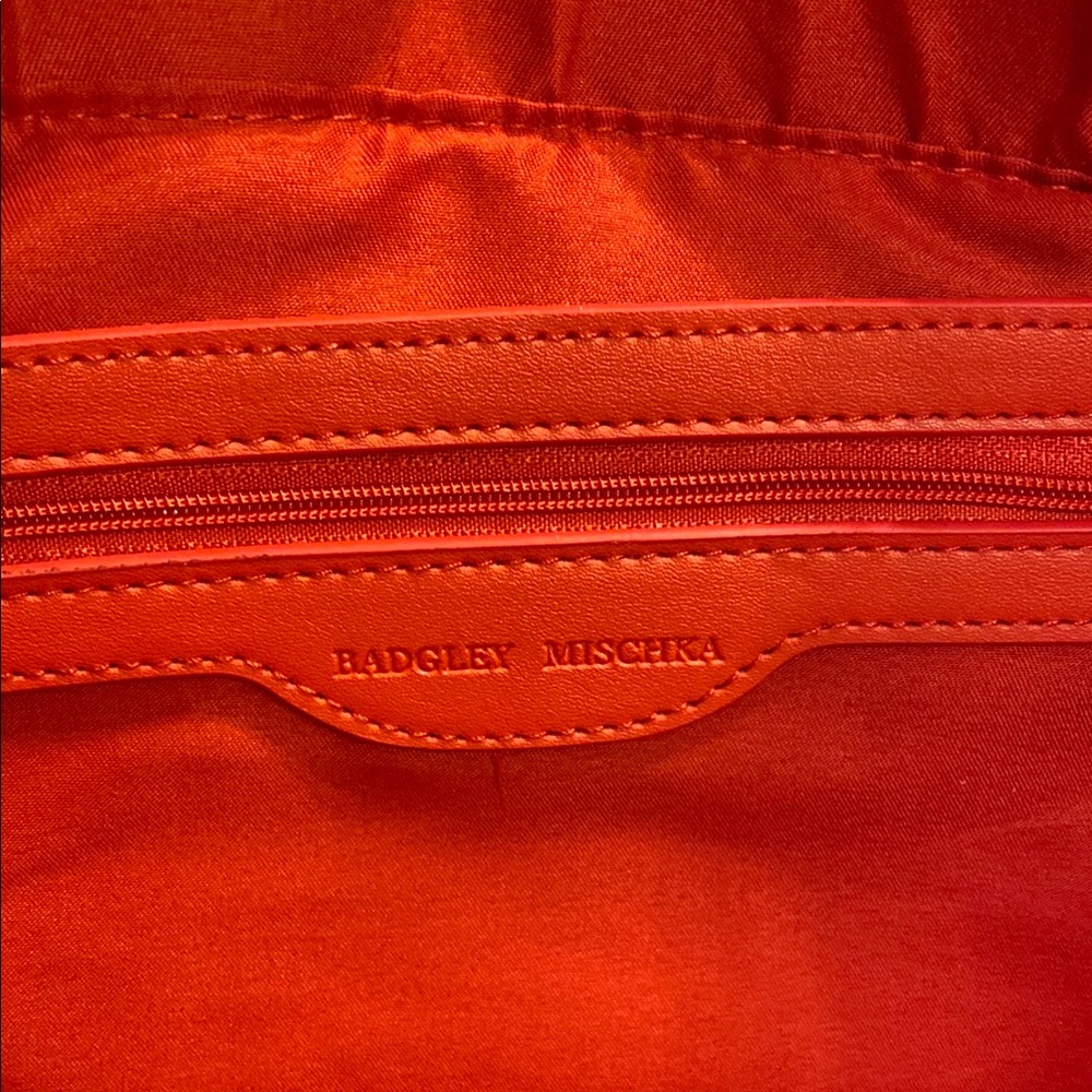 Badgley Mischka Red Quilted Chain Strap Shoulder Bag - Picture 5 of 11